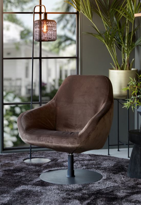 Fauteuil Sam bruin