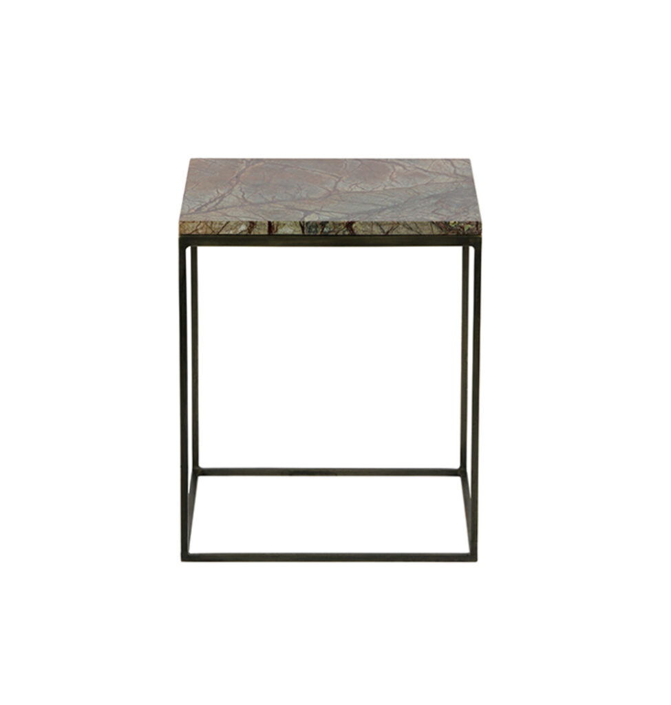 bijzettafel bruin marmer