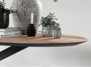 Ovale eettafel hout