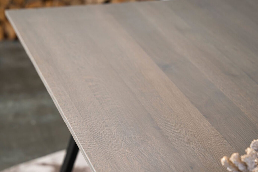 Eiken slate grey eettafel