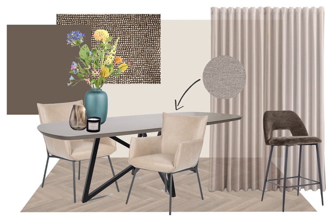 Moodboard 2d-ontwerp dineren