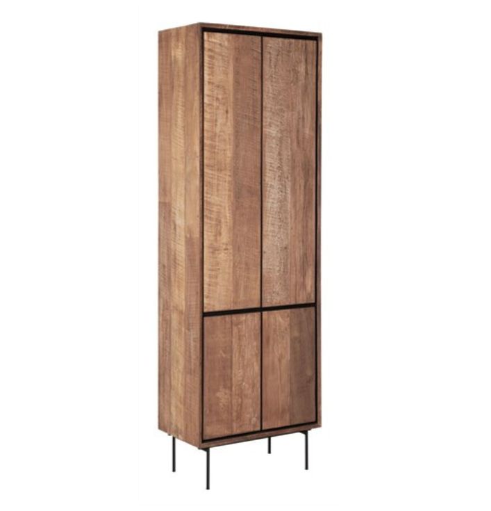 Smalle houten kasten met deurtjes voor woonkamer servieskast