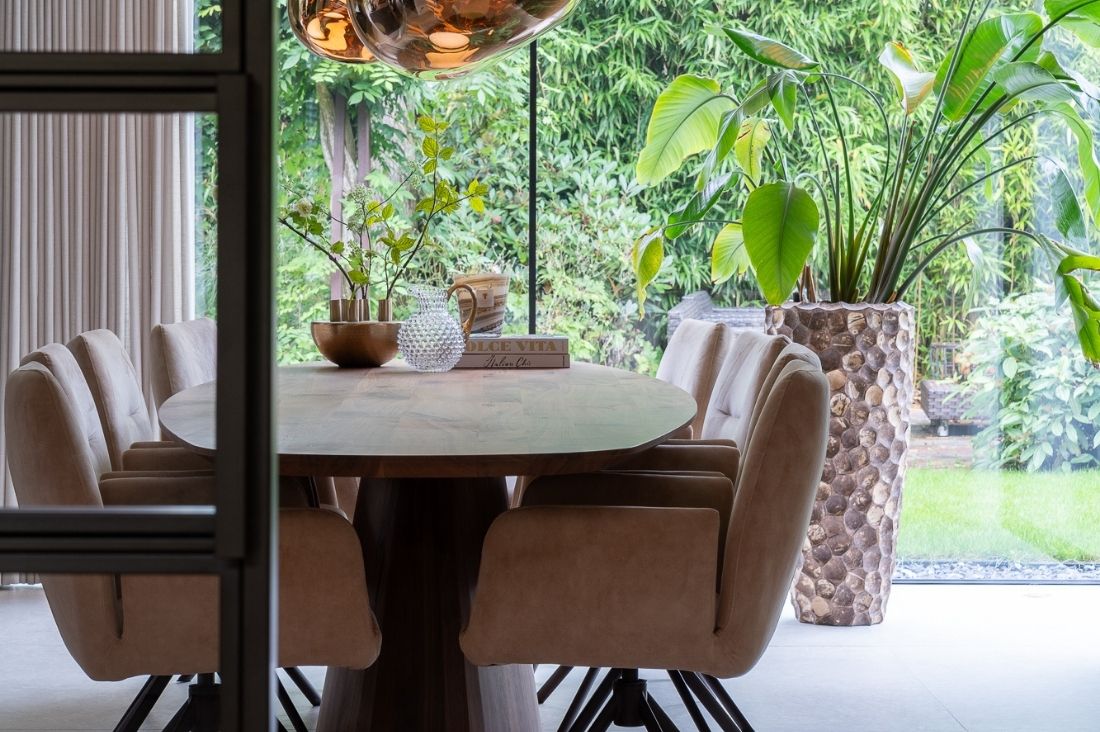 beige eetkamerstoelen