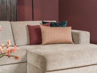 Bank Mission beige liggedeelte stof