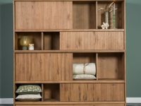 grote boekenkast hout met deurtjes