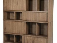 grote boekenkast hout met schuif deurtjes