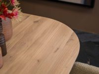 Lichte eettafel eiken ronde rand