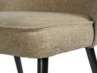 Metalen poten eetkamerstoel beige stof