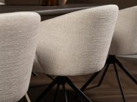 eetkamerstoel stof beige