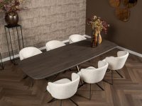 eetkamerstoel stof beige