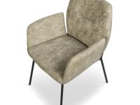 eetkamerstoel beige met vaste poot