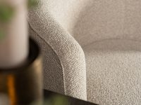 eetkamerstoel beige met armleuning