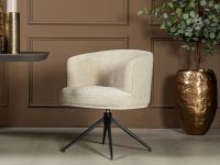 eetkamerstoel rond beige met zwarte poten - kopie