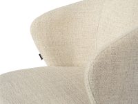 eetkamerstoel stof beige met zwarte poten