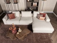 hoekbank eva beige stof